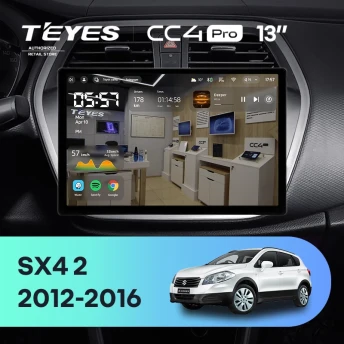 Штатная магнитола Teyes CC4 Pro 12/256 Suzuki SX4 2 (2012-2016) (13")