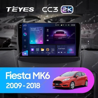 Штатная магнитола Teyes CC3 2K 6/128 Ford Fiesta 6 (2009-2018) F1 Тип-B