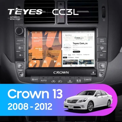 Штатная магнитола Teyes CC3L 4/64 Toyota Crown 13 S200 (2008-2012) Тип-B