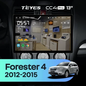 Штатная магнитола Teyes CC4 Pro 12/256 Subaru Forester 4 SJ (2012-2015) Тип-B (13")